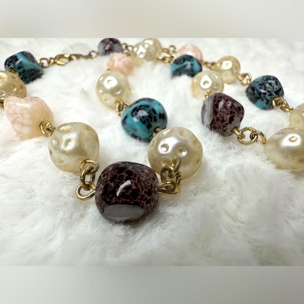 ❌SOLD💜Vintage Stone & Pearl Choker - Picture 6 of 7